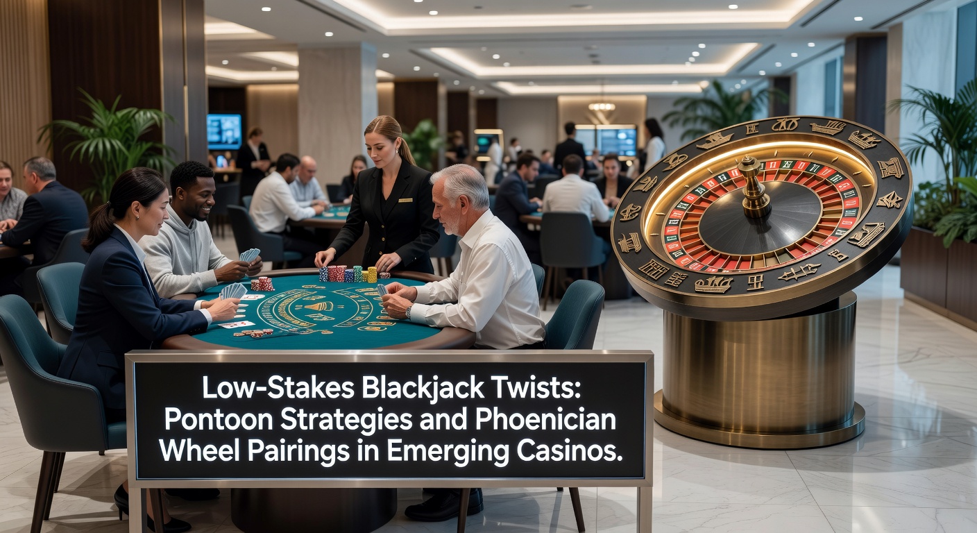Close-up of a Perfect Pairs side bet payout on a low-stakes blackjack table, highlighting colorful chips and paired aces glowing on screen