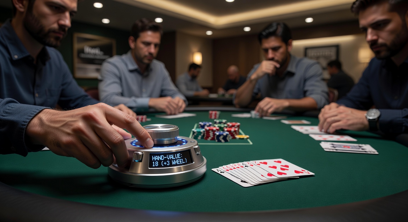 Wheel features integrated into pontoon and match play tables at independent cardrooms